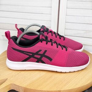 ASICS Kanmei Running Trainers Sneakers Shoes Hot Pink Black Women 9.5 T7H6N